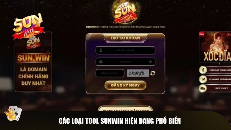 Các loại tool Sunwin hiện đang phổ biến